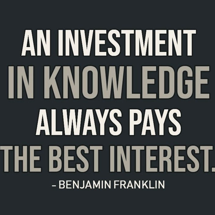 Invest in knowledge
